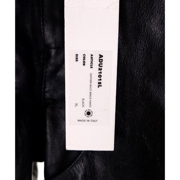 Adyar Leather Brace Trousers Size XL Mens Black NWT - Picture 11 of 16